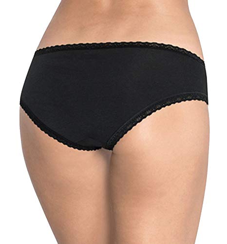 Sloggi Ladies 3 Pack 24/7 Cotton Lace Hipster Briefs-Black-10 Us #TOP2