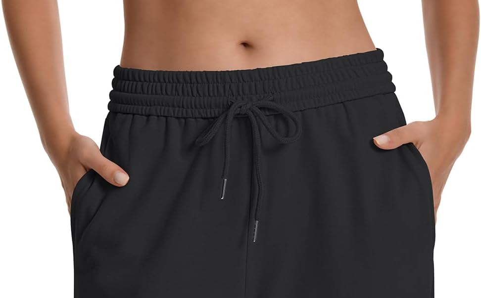 Auriviz Straight Leg Sweat Pants for Women High Waisted Baggy Sweatpants Drawstring Travel Workout Pants with Pockets - Image 6