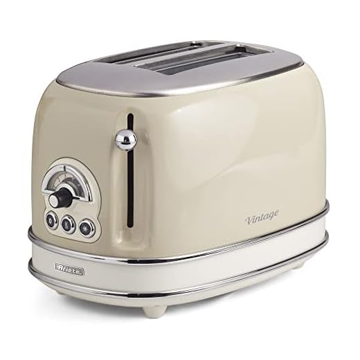 Ariete 155 Tostador Vintage, 810 W, Metal, 2 Ranuras, Beige