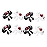 [TOKIDNY] 8個 忍者プリント空手ヘッドバンド 多用途手拭き リストバンド ネックアクセサリー 武道練習 コスチューム 日常ファッション対応