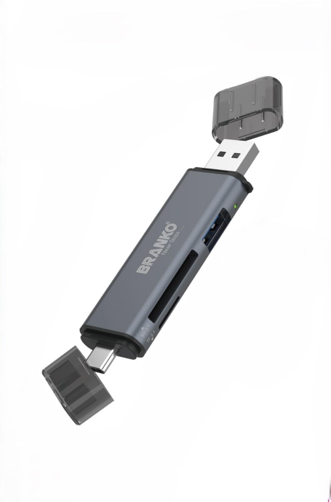 BRANKO USB-C and USB-A Card Reader with USB 3.1 HUB, SD Card Reader,Memory CardReader for TF SD Micro SD SDXC SDHC MMC RS-MMC Micro SDXC Micro SDHC UHS-I,for PC/Laptop/Smart Phone/Tablet (CR005)-image-35