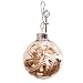Rescued Antique Bible Pages Glass Globe Hanging Ornament Cross and Faith Quote Card by Dorinta.