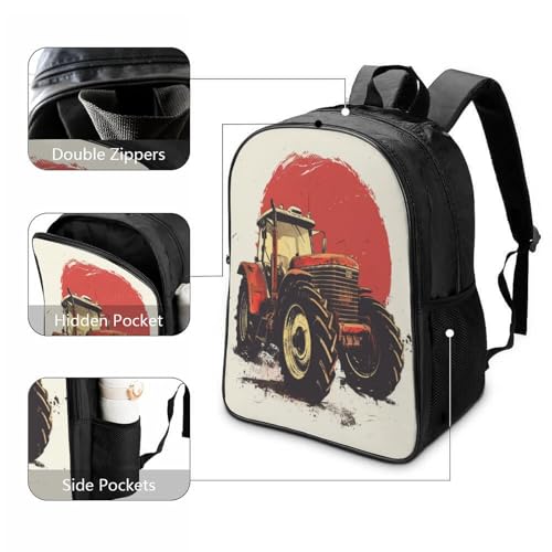 Mochila de tractor para excursiones infantiles y días de colegio con compartimentos 3
