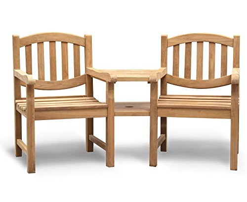Jati Kennington Teak FULLY ASSEMBLED Love Seat - Tete a Tete Companion Bench Brand, Quality & Value