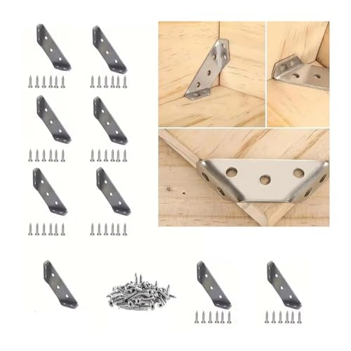 Code d'angle en acier inoxydable lot de 10 équerres à trois couches de support fixes - 3