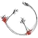 Jasmine 12pcs Stainless Steel Wire Fishing Leaders with Swivels Snaps Beads High-Strength Fishing Wire Rigs Fishing Trace Lures Steel Wire Leader Spinner Fishing Line Tackle (21.7 INCH)