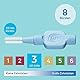 TePe Interdentalbürsten Extra Soft Blau (ISO Größe 3: 0,6 mm) / Für eine besonders sanfte & effiziente Reinigung der Zahnzwischenräume / 2 x 8 Interdentalbürsten