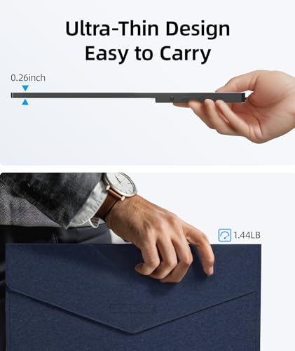 Image of Ingnok Dual Portable Monitor -15.6'' +18.5 inch 100% sRGB FHD 1080P Ultra Slim External Screen with USB C /HDMI for Laptop, Mac, PC, Phone, PS4, PS5, Switch