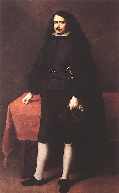 Impression sur toile portrait gentilhomme col ras du cou Murillo poster salon 60x90