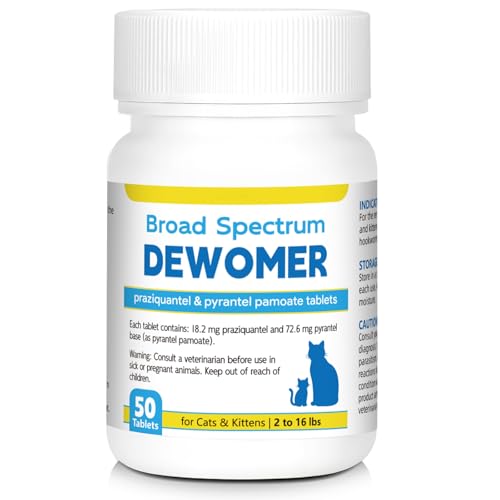 Dewormer for Cats and Kittens, Broad Spectrum for Worms，Removal of Tapeworms, Hookworms &...