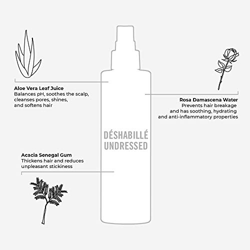 Hairstory Undressed Texturizing Spray - Sea-Salt Alternative - Light, Long Lasting Hold For Dry Volume & Beach Waves - Moisturizing & Protective Salt-Free Hair Spray - Natural Ingredients, 8Oz #TOP3