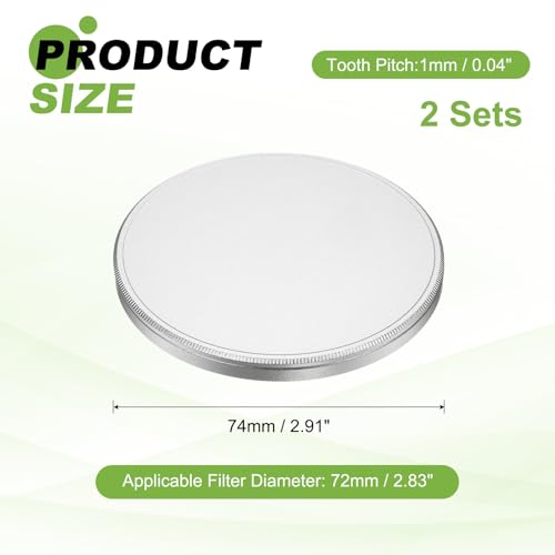 Bouchon d'objectif métallique 72mm aluminium protection mince argent