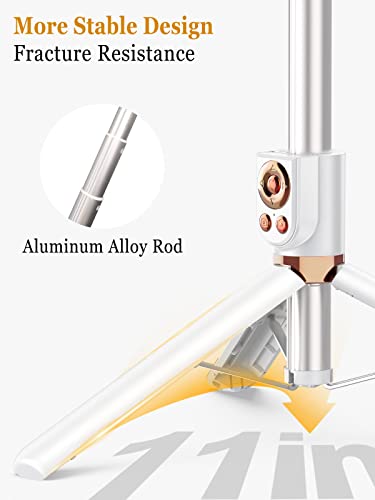 55'' Selfie Stick Tripod With Wireless Remote, Extendable Cell Phone Tripod, Travel Tripod With Led Fill Light, For Iphone 14 13 12 Pro Xs Max Xr X 8Plus 7, Android, Samsung Galaxy S22 S21 And More #TOP2