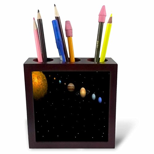 Alignement de notre Système solaire carrelage porte-stylo céramique 12,7 cm 3drose PH 40282 1