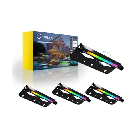 Teekuv 4 Pack RGBW LED Hardscape Lights Cover