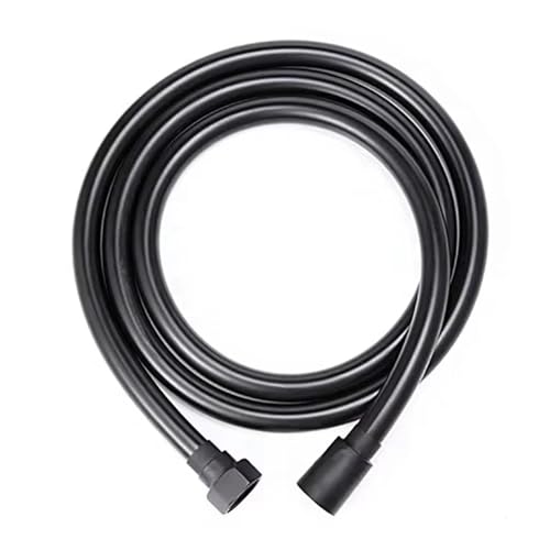 Manguera de ducha flexible PVC negro accesorios agua baño 1.5m