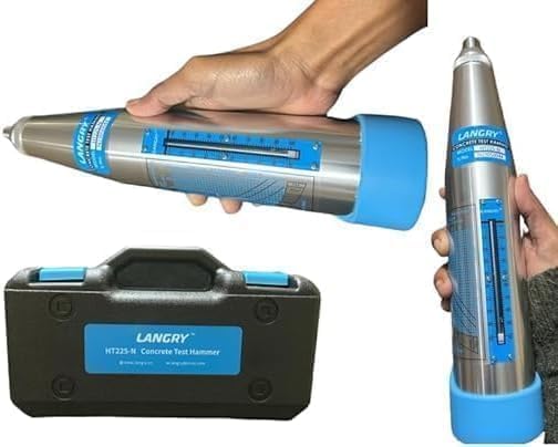 Professional Concrete Test Hammer Set with Liquid Nitrogen Sprayer, Alloy Steel Head, 5 Pounds