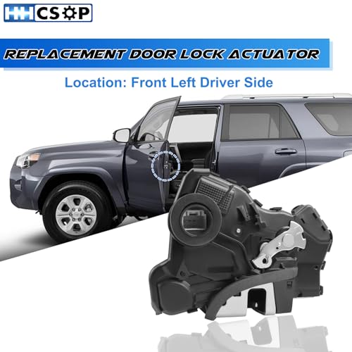 Front Left Driver Side Door Lock Actuator Motor Fit for 2006-2019 Toyota Camry Corolla 4Runner Sienna Tundra Sequoia RAV4 Lexus ES350 RX350 Scion tC xB xD Replaces# 931-401, 69040-0C050, 69040-06180 by HHCSOP - Image 2