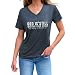 MUYLANTEZ Womens God is Still Writing Your Story Stop Trying to Steal The Pen T-Shirt V Neck Graphic Tees Christian Shirts Dark Blue