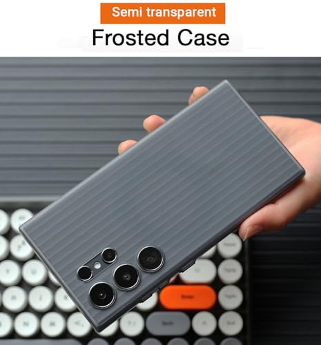 Image of Kapa Wave Frosted Grip Back Cover for Samsung Galaxy S25 Ultra | Ultra Slim [with Metal Buttons] Matte Finish Back Case (Grey)