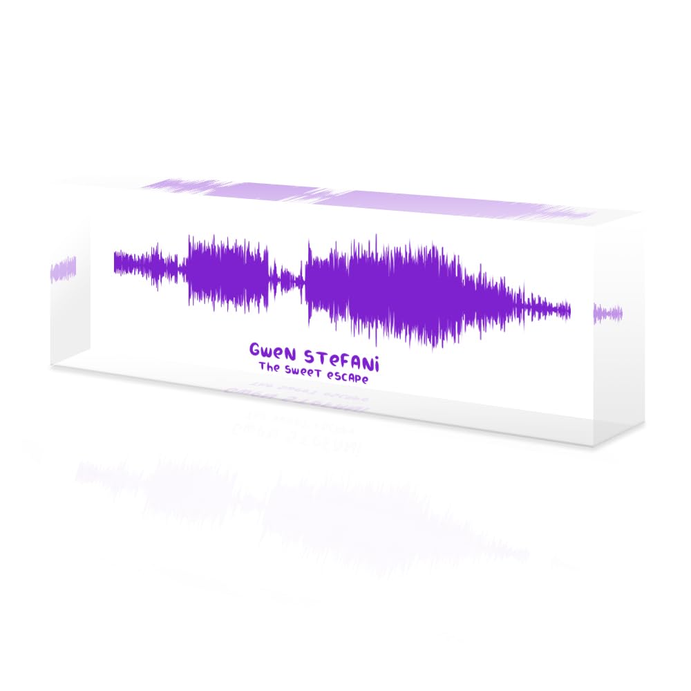 Custom Soundwave Art with Scannable QR Code - Upload Any Video, Voice Recording, Baby's Heartbeat, or Song to Acrylic Glass Spotify Plaque - Personalized Gift for Wife, Girlfriend, or Mother's Day