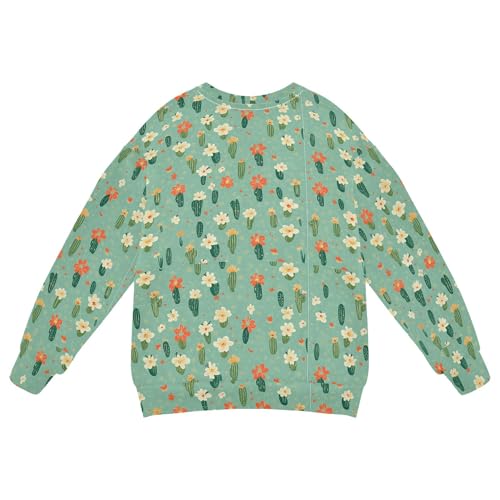 JUNZAN Small Flowers Small Foliage Big Boys Hoodie Sweatshirt Crewneck Fall Tops Shirts Camping 4T2
