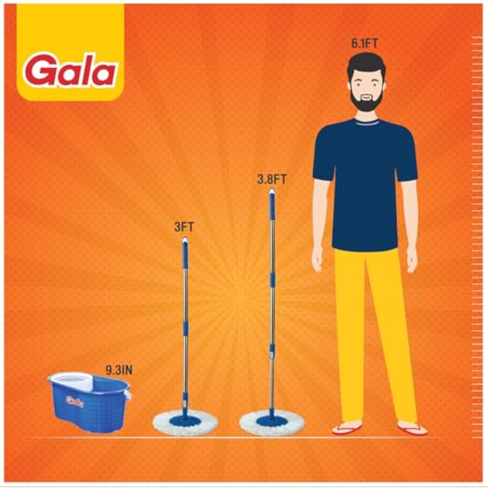 Aqua Spin Mop with Bucket & Microfiber Refills