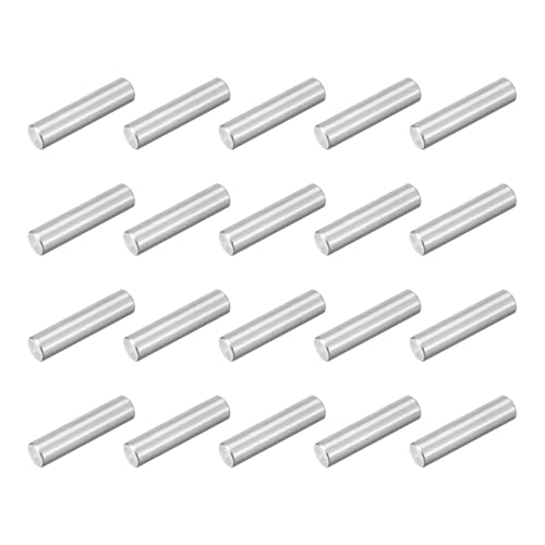 uxcell 60Pcs M5 x 20mm 304 Stainless Steel Dowel Pin, Cylindrical Shelf Support Peg Pin Parallel Pin Fastener for Mechanical Manufacturing, Industry, Furniture Installation, Silver