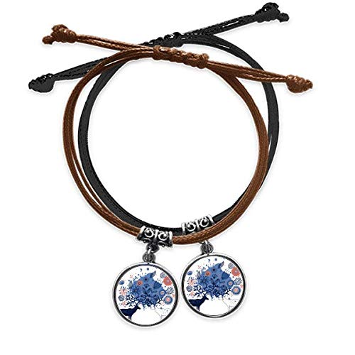 Bracelet cuir double élan de Moose Deer pour les amoureux DIYthinker