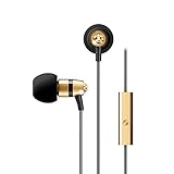 Crystal by MEE audio In-Ear Headphones with Microphone Made with Swarovski Crystals, Gold
