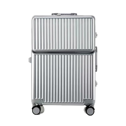 [YUdMFghE] �X�[�c�P�[�Xsuitcase�g���x���o�b�Oluggage 20 �C���`����{�b�N�X�t�����g�I�[�v�j���O�X�[�c�P�[�X�A���~�t���[�� 24/27 �C���`���[�����O�ו��J�b�v�z���_�[�t���g�ѓd�b�z���_�[(Sliver,20Inches 50