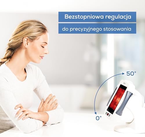 Beurer IL 50 Promiennik podczerwieni, wyrób medyczny do leczenia przeziębień i napięcia mięśni, lampa podczerwieni o mocy 300 W, ze 100 % blokadą UV i płynną regulacją klosza