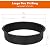 OUSHENG 36 Inch Round Fire Pit Ring Insert for Outside Wood Burning, 39 Inch Outer Large Solid Steel Firepit Liner for Above or In-Ground Outdoor DIY Camping Garden Patio Backyard