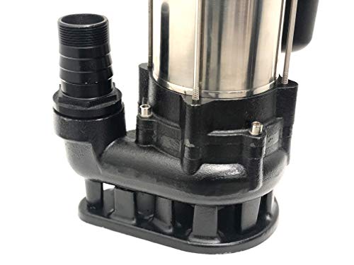 Schraiberpump 1Hp 115V Heavy Duty Sewage Pump With Float Switch, 100% Cast Iron, 93Gpm, 52'Lift, Cast Iron Open Vortex Impellers, Model Seq1M With 25Ft Of Wire #TOP4