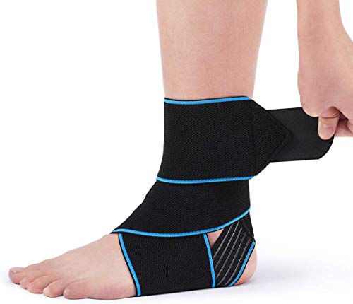 AVIDDA Ankle Supports 2 Pack - Adjustable Ankle Brace Compression Ankle Wrap Strap for Sprained Ankle, Achilles Tendon, Sports, Running