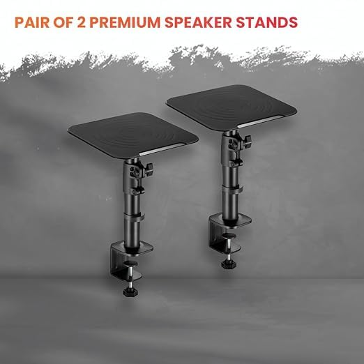 Image of Audio Array Studio Monitor Bundle with 60W Powered Speakers & Adjustable Metal Stands | Bluetooth, HDMI ARC, USB-C, RCA Inputs | Professional Studio Monitors for Home Studio, Streaming & Gaming-UB-02