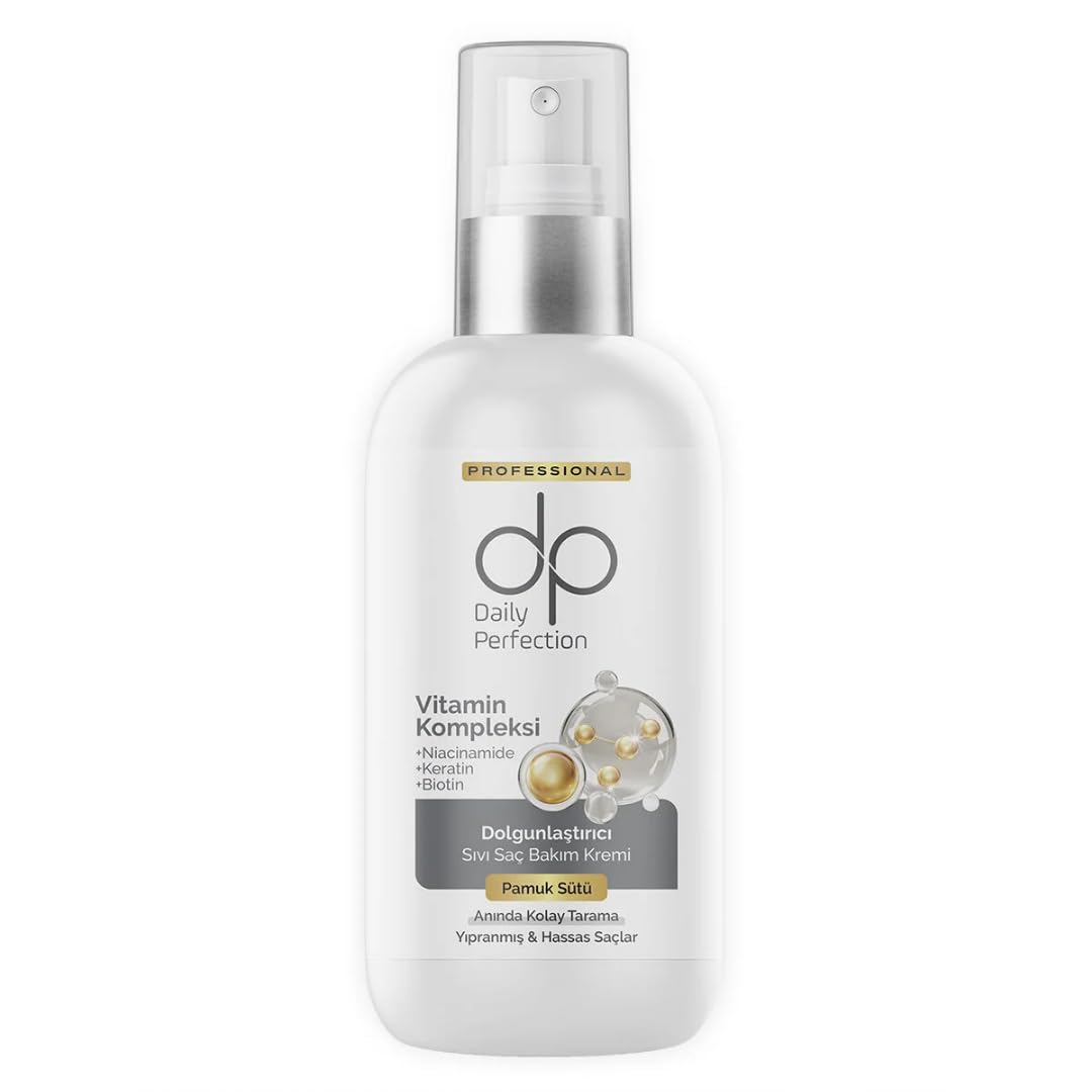 Daily Perfection Pamuk Sütü Sıvı Saç Bakım Kremi 200 ml - Yıpranmış ve Hassas Saçlar İçin Kolay Tarama Sağlayan Nemlendirici Bakım Spreyi
