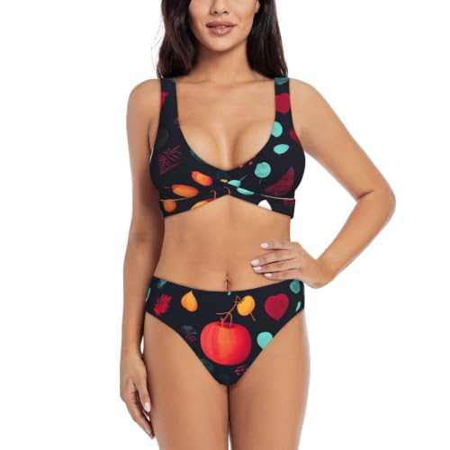 Maillot de bain deux pièces push up à fleurs pour bronzage et plage
