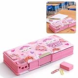 Estojo Escolar Multifuncional com Apontador e Fecho Magnético – Organizador Resistente para Crianças e Adolescentes – Prático, Compacto e Ideal para Escola