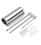 AOWOTO Meat Injector Syringe Kit 2-oz Marinade Flavor Barrel 304 Stainless Steel with 3 Professional