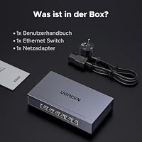 UGREEN PoE Switch 6 Port Gigabit LAN Switch mit 4 PoE+2 Gigabit-Ports, 60W Gesamtleistung für alle PoE-Ports, VLAN, Wärmeableitung Robustes Metallgehäuse, ideal für NVR/IP-Kameras (4PoE+2) – Ansicht 9