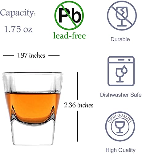 Image of VILON Italian Premium Plaza Shot Glass Set, 55ml, Set of 6, Transparent