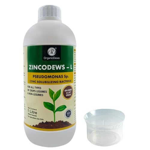 Image of OrganicDews Zinc Solublizing Bacteria (2x10^8 CFU /ML) Bio Inoculum Fertilizer (1 litre) for Plants - Soil Fertility, Faster Plant Growth and Increases the Yield