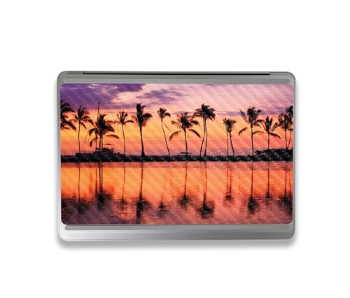 Image of MightySkins Carbon Fiber Skin Compatible with Microsoft Surface Laptop Studio 2 (2023) Full Wrap Kit - Line of Palms | Protective, Durable Textured Carbon Fiber Finish | Made in The USA