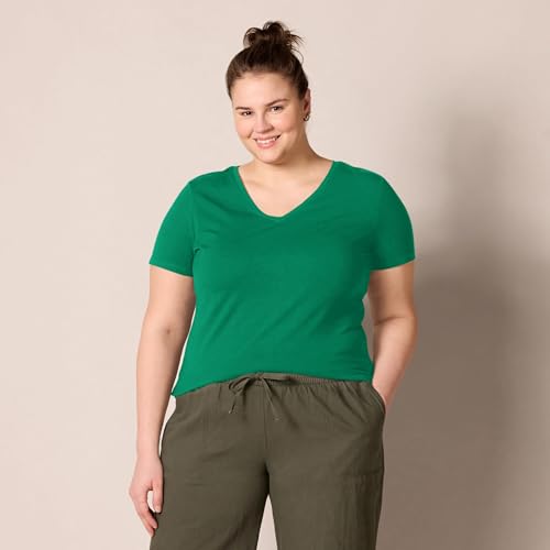 Image of Amazon Essentials Women's Regular-Fit Short-Sleeve V-Neck T-Shirt, Multipacks
