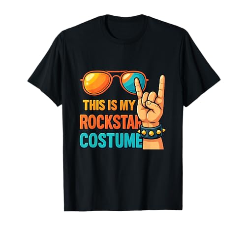 This Is My Rock Star Costume Hand Sign Rock Gafas de Sol Camiseta