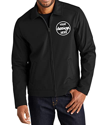 INK STITCH Men J417 Custom Personalized Add Your Logo Text Embroidery Mechanic Soft Shell Jackets