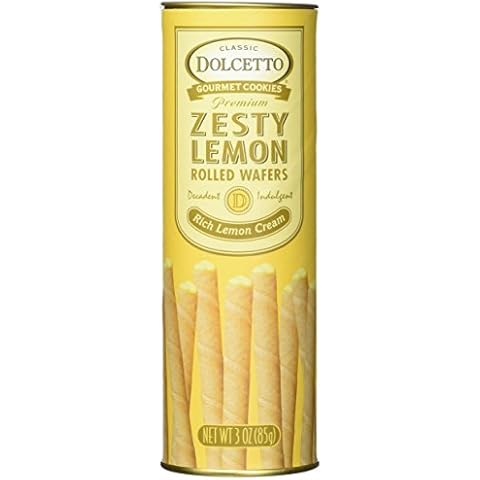 Dolcetto Zesty Lemon Rolled Wafers Cover