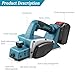 Akku-Hobel Kompatibel mit Makita 18V Akku, Elektro Hobelmaschine 15000RPM, Hobelbreite 82 mm, Spantiefe 2 mm, Handhobel Elektrohobel für Holzarbeiten, Möbel (Ohne Akku)