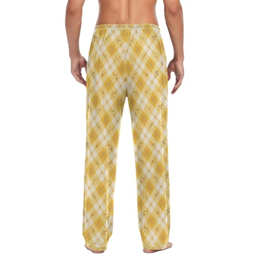 GuoChe Pajamas For Men Pants Men Pjs Pants with pockets for Fall Christmas Gifts Small2